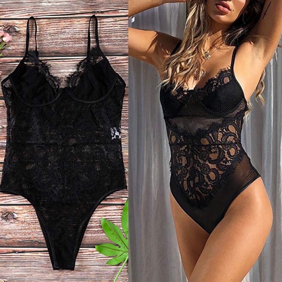 ✦NWT Black Mesh Top / Bodysuit✦ - Picture 4 of 8